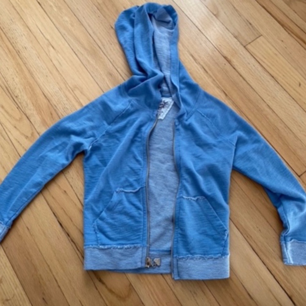 T2 Love Girls Blue Zip Up Hoodie Size 4